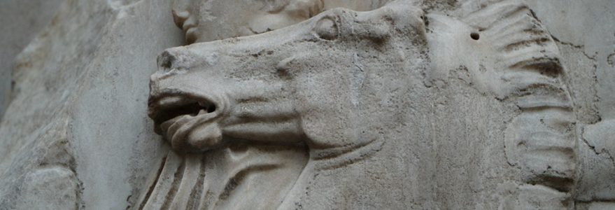 Fragment tzw. marmurów Elgina – płaskorzeźb ze zbiorów British Museum. Fot. Monika Dunajko