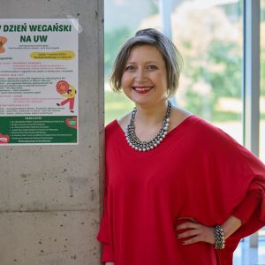Dr Anna Buncler, organizatorka V Dnia Wegańskiego na UW. Fot. Krystian Szczęsny/UW