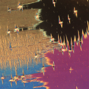 Zdjęcia tekstur optycznych ferroelektrycznych faz nematycznych otrzymane przy użyciu mikroskopu polaryzacyjnego. Źródło: D. Pociecha/UW