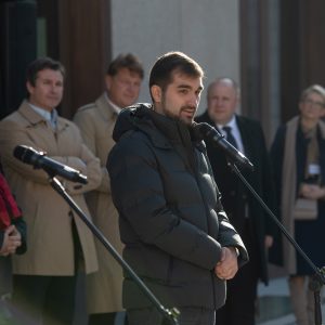 Otwarcie budynku na górnym dziedzińcu UW. Fot. Mirosław Kaźmierczak/UW