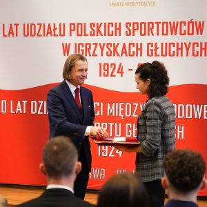 Obchody 100-lecia udziału polskich sportowców w Igrzyskach Głuchych. Fot. Biuro Promocji UW