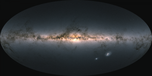 Mapa gwiazd Galaktyki wykonana przez misję kosmiczną Gaia zawiera prawie 2 mld obiektów. Źródło mapy: ESA/Gaia/DPAC Licencja CC BY-SA 3.0 IGO