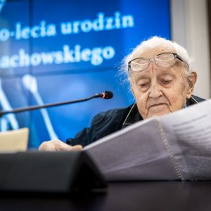 Uroczystości z okazji jubileuszu 100. urodzin prof. Andrzeja Stelmachowskiego w Senacie RP. Fot. Hubert Pielas/Kancelaria Senatu RP