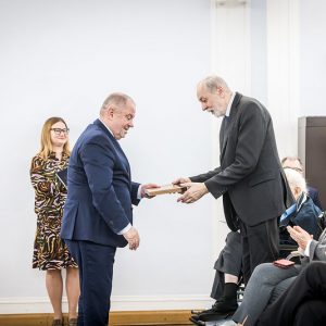 Uroczystości z okazji jubileuszu 100. urodzin prof. Andrzeja Stelmachowskiego w Senacie RP. Fot. Hubert Pielas/Kancelaria Senatu RP