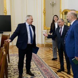 Spotkanie z delegacją Yerevan State University. Fot. Daniel Miśko/UW